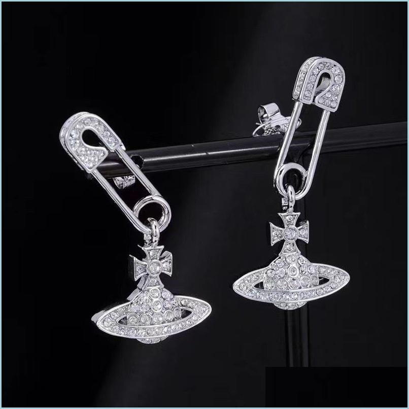 

Charm Designer Earrings Women Fashion Stud Earring High Quality Copper 18K Gold Plated Diamond Party Wedding Couple Gi Dhvcp