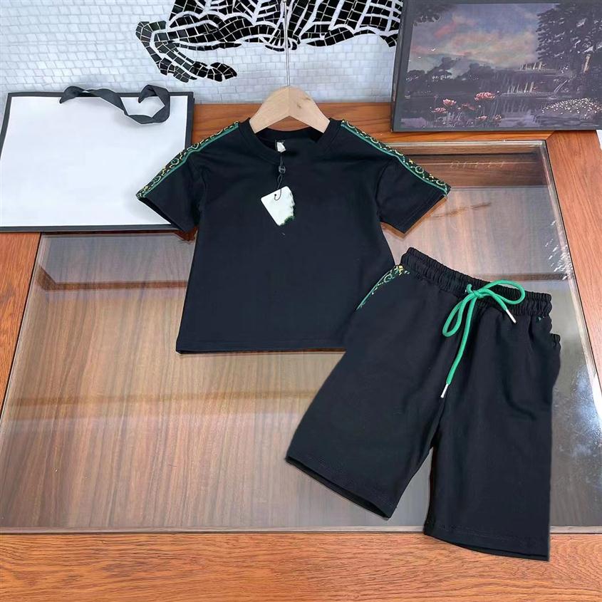

kid boy summer clothe set fashion designer for boy white t-shirt pants baby boys toddler clothes -150 cm290E, 13