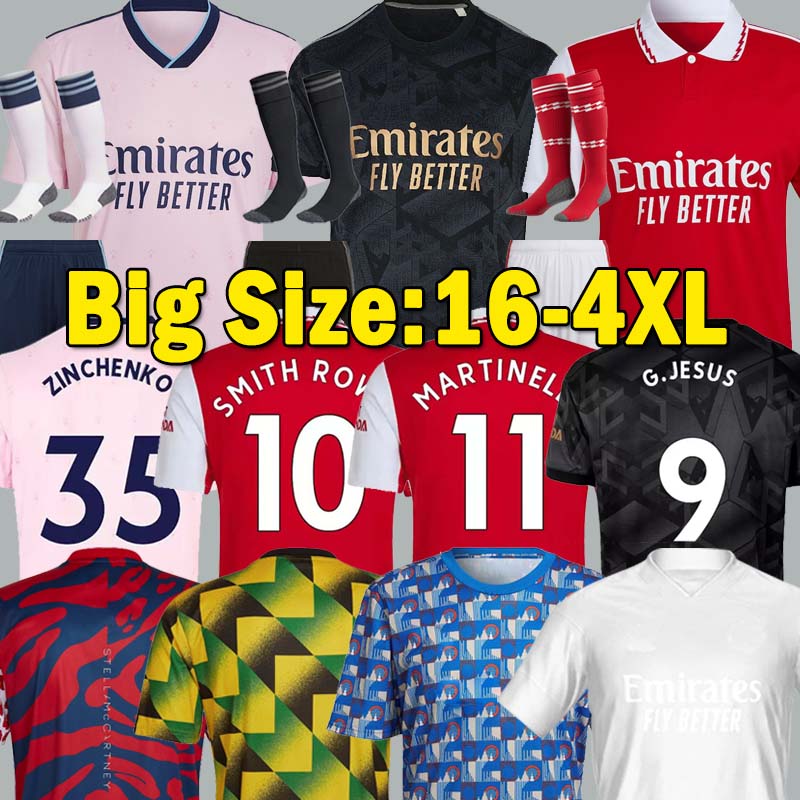 

22/23 Gunners Soccer jersey 9 G.JESUS Arsen PEPE CEBALLOS HENRY SAKA THOMAS MARTINELLI ODEGAARD TIERNEY ROWE WILLIAN Footabll Shirts Men Kids Kits Uniforms, 22-23 away kits