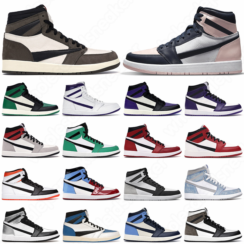 

2022 1 1s Basketball Shoes Men Women Trainers Bred Patent Dark Mocha Pine Green Shadow Tie Dye Twist Silver Toe GAI 11 mens womens outdoor sports sneakers, 11s win like 82