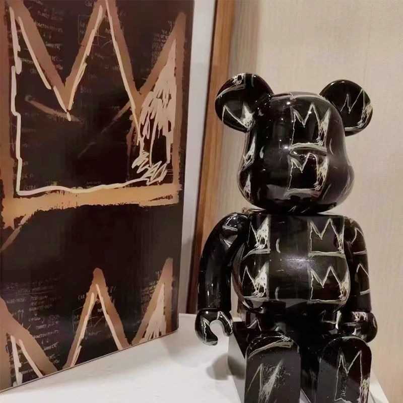 

Novelty Games 5 Style Bearbricks 400% Figures Model Basquiat Bear Brickes And Cyberpunk Daft Punk Joint Bright Face Violence Bear Collection T221013