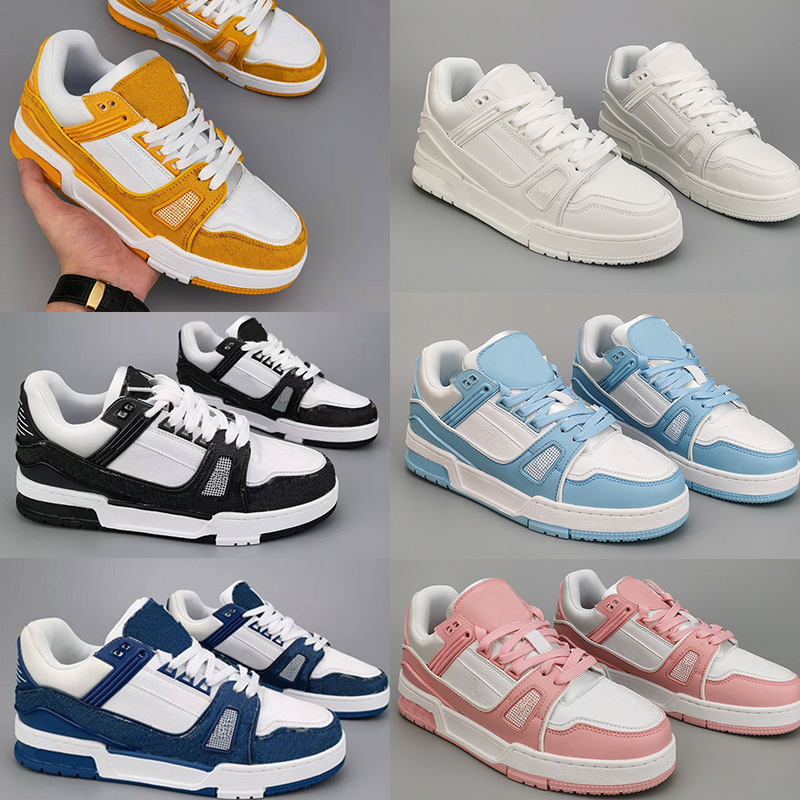 

2023 Designer Sneaker Virgil Trainer Running Shoes Calfskin Casual Leather Abloh White Green Red Blue Letter Overlays Platform Low Sneakers EUR 36-45, 21