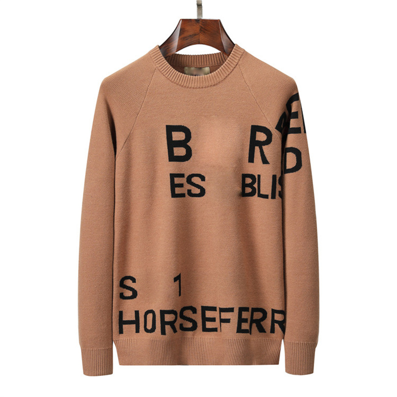 

Men Sweatshirt Knitted Designer Sweaters Women Loose Oversized Jumpers Luxury Fashion Casual Autumn Winter Warm Hoodie Sweater Embroidered Letters 002