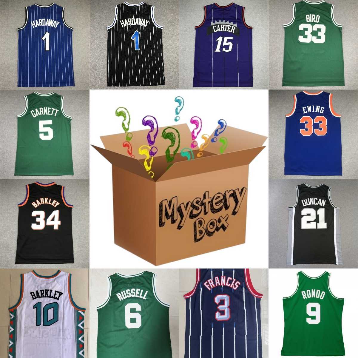 

MYSTERY BOX basketball jerseys Mystery Boxes Sports Shirt Gifts for Any shirts 1996 All-Star Hakeem Olajuwon Charles Barkley Steve Francis Sent at random jersey, Mystery box (sent at random)