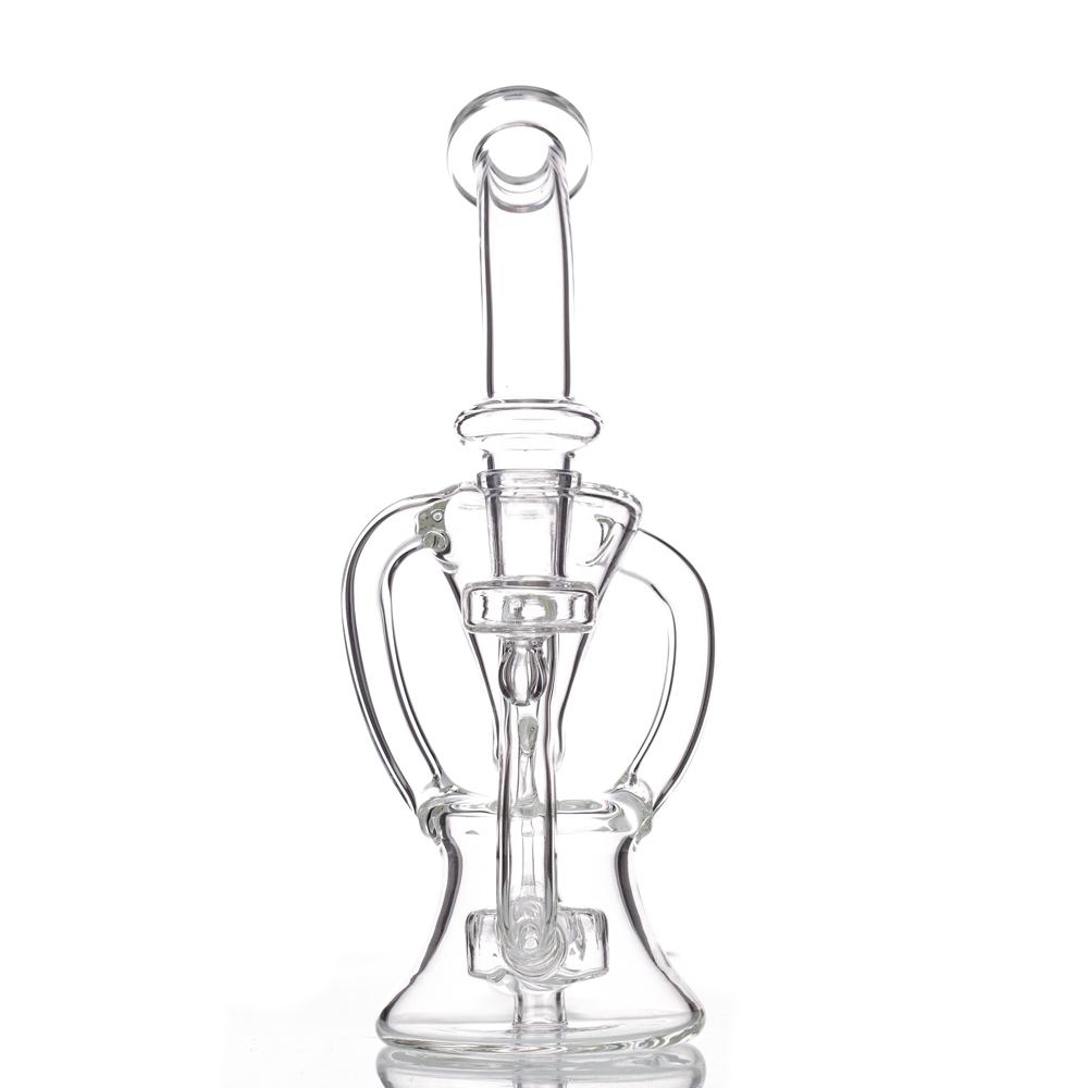 

2023 Recycler Tornado Bong Hookahs Glass Dab Rigs Percolator Oil Rig Water Bongs Dabber Pipes 9 Inch 14mm Joint With Quartz Banger Or 14.4mm Bowl Factory Wholesale