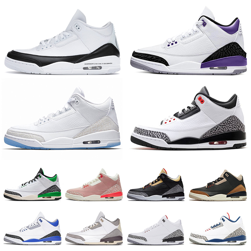 

New Lucky Green Basketball Shoes jumpman 3 3s Men Women Fashion Fragment Neapolitan Laser orange luxury Racer Sports Blue Big Size 13, 36-47 katrina