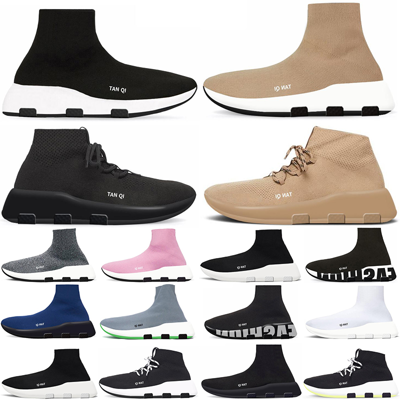 

Designer sock shoes for men women Casual Lace-Up Black White Red GAI Triple Beige Pink Rose Hortensia Blue mens womens trainers sneakers, #1 lace-up black white red