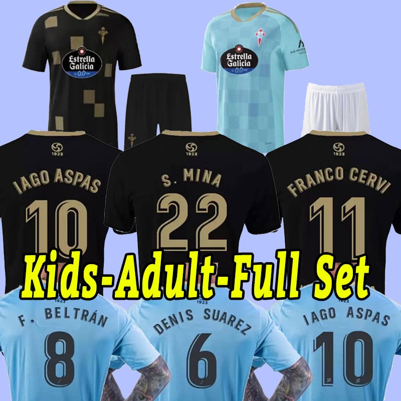 

22 23 Celta de Vigo Soccer Jerseys IAGO ASPAS 2022 2023 FRANCO CERVI S.MINA HUGO MALLO FRAN BELTRAN Football Shirt TAPIA Camiseta de futbol SUAREZ Mens Jersey Kids Kit, Away
