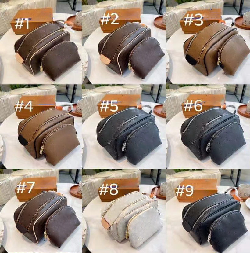 Hommes à fermeture éclair double voyage de toilettes concepteurs de toilettes lavent les sacs de cosmétiques de grande capacité