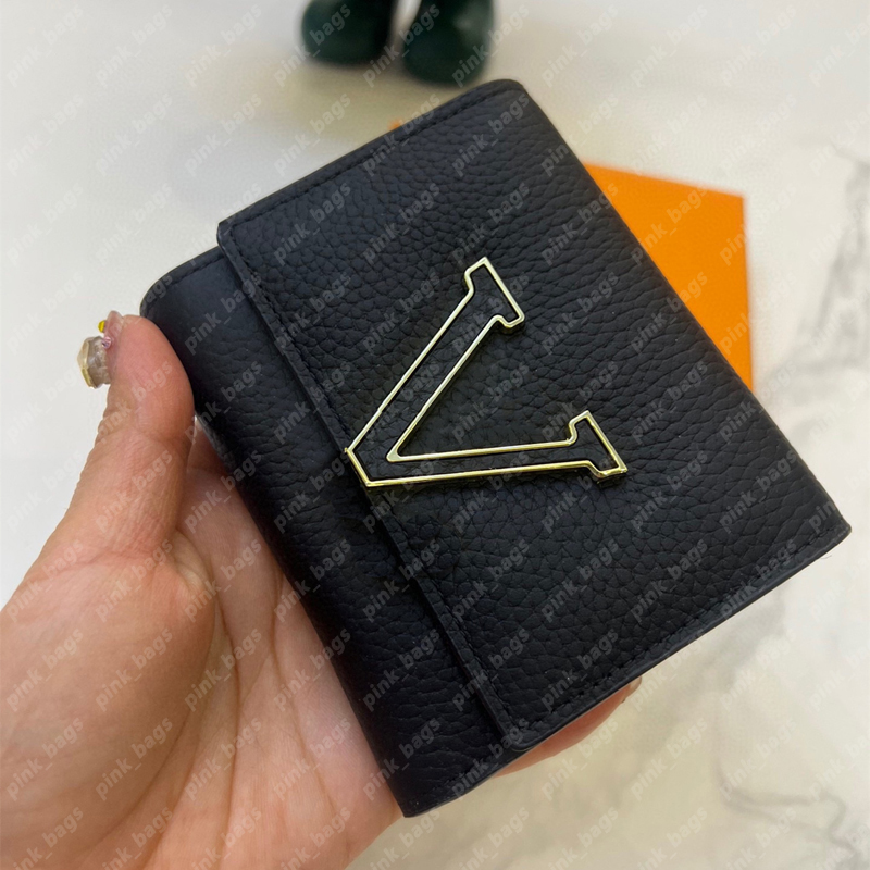 

Fashion Wallet For Women Designer Small Wallets Mens Card Holder Coin Pouch Taurillon Leather Designers V Purse Credit Holders Black 221013, Black correct letters