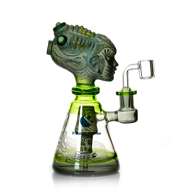 

Newfire Bongs Dab Rig Glass accessories glass water pipe 14F with 4mm quartz banger heady oil beaker1585