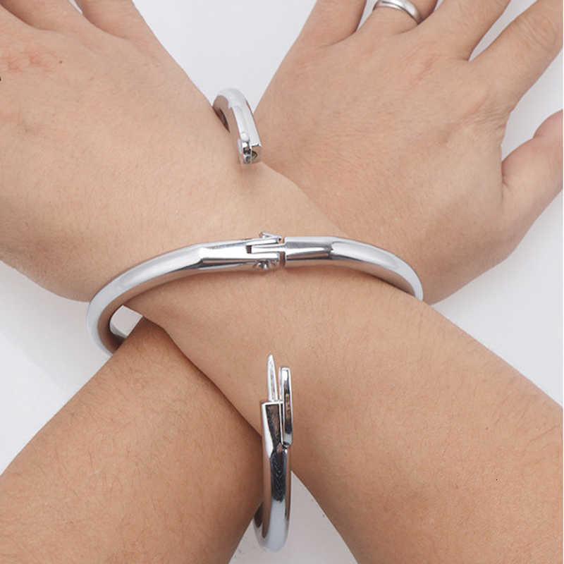 Massager bondage Toys Game Sm Bondage Fetish Sex Toy Female Two Types Stainless Steel Cross Wrist Handcuffs Restraint Lockable Adult Products-image-810013055