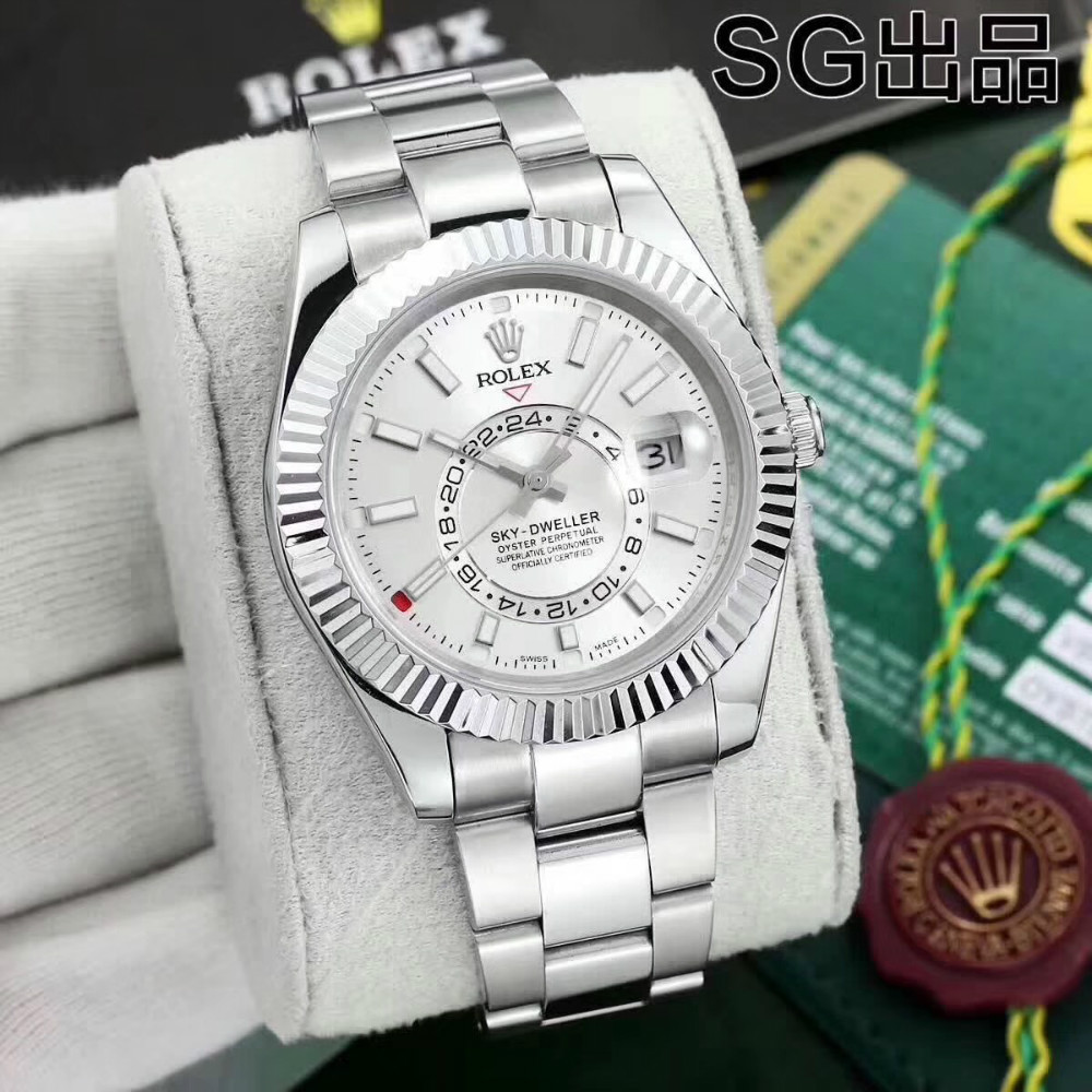 

Rolex Sky Dweller AAA 3A Quality Watches 42mm Men Sapphire Glass With Original Green Box 326934rb Automatic Oystersteel Rolexwatch A06, Two toen black
