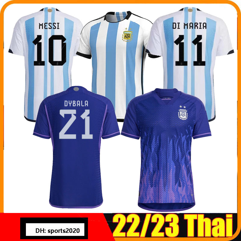 

2022 Argentina #10 MESSIs Soccer Jersey 22/23 Home LO CELSO DE PAUL AGUERO DI MARIA Shirt Away L.MARTINEZ TAGLIAFICO KUN AGUERO national team Men Kids Football Uniform, Home kids kit