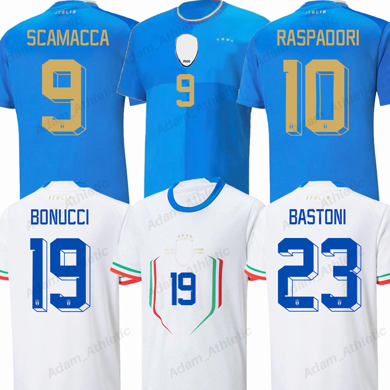 

Italys soccer jerseys 2022 Italian jersey SCAMACCA IMMOBILE CHIESA football shirts RASPADORI JORGINHO BARELLA BASTONI FRATTESI Maglia italiana national team, 2021 gk