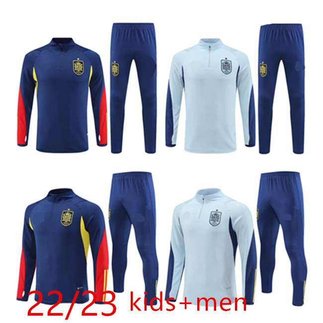 

2022 Spain soccer jersey tracksuit PEDRI FERRAN MORATA A.INIESTA PEDRI Espana Camiseta 22 23 world training suit Cup ALCACER SERGIO men kids uniformes, White