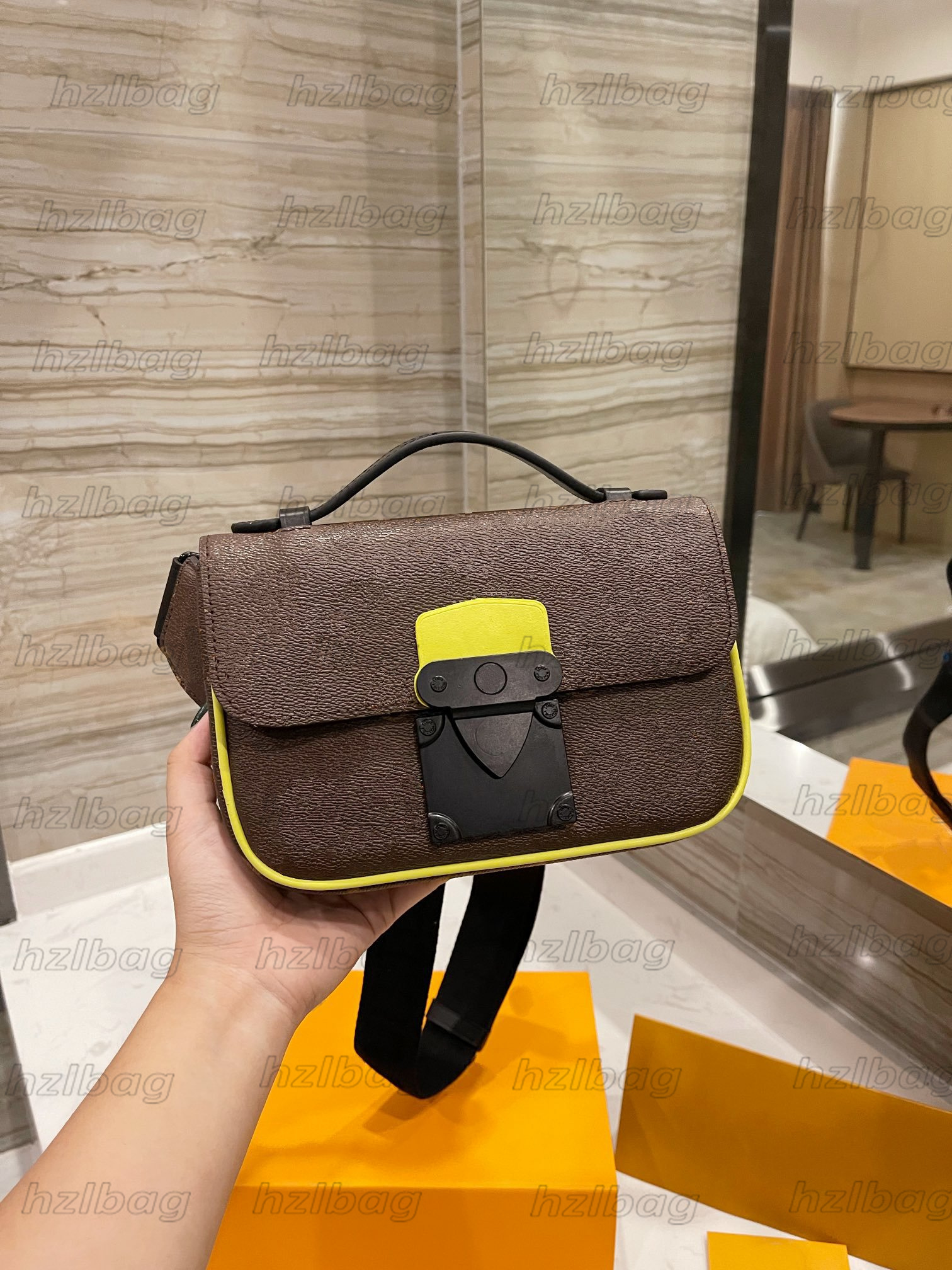 

S LOCK SLING BAG M45864 mens bag Purse Wallet Monograms Macassar coated canvas crossbody Luxurys designers Bags m46245, Color 01