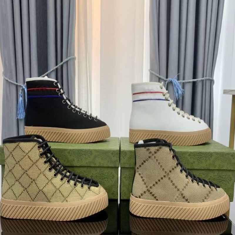 

mens cloth Casual High top shoes women Travel lace-up sneaker cowhide fashion Flat Running Trainers Letters woman shoe platform men gym sneakers size 35-40-45 With box, Extra shoebox