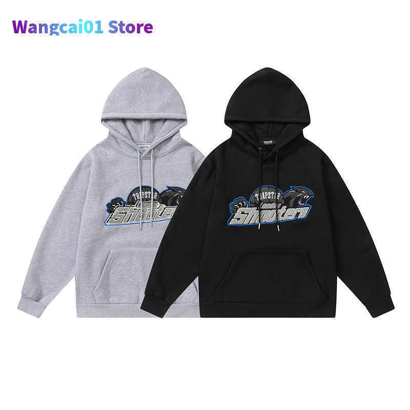 

Men' Hoodies Sweatshirts Trapstar London Fece Thick Hoodie Men Woman Blue Tiger Towel broidery Shooters Pullovers High Quality Hooded Sweatshirts 1012H22