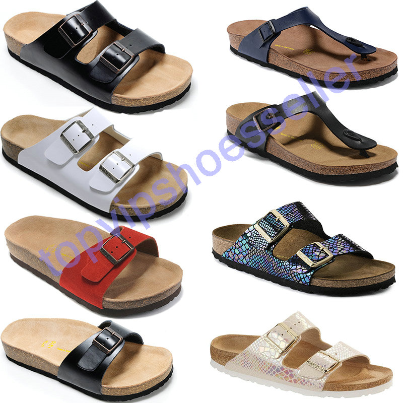 

Hot Arizona Summer Sandal Cork Slipper Sandals Flip Flops Beach Wholesale Women Mixed Color Casual Slides Shoes Flat Platform sandals Size US 4-12, With original box