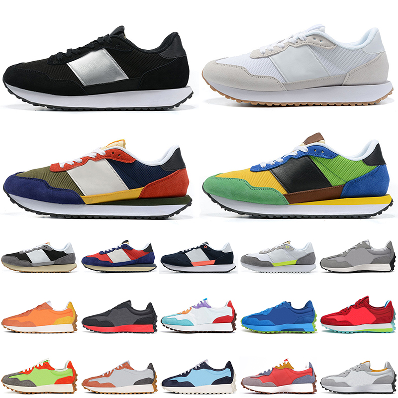 

New Fashion BaLances 327 Women Mens Running Shoes N-327 Designer Sneakers White Black Silver Navy Blue Red Gold Soft Yellow Neo Flame Orange Grey Mesh Trainers Sports, B43 white 36-45