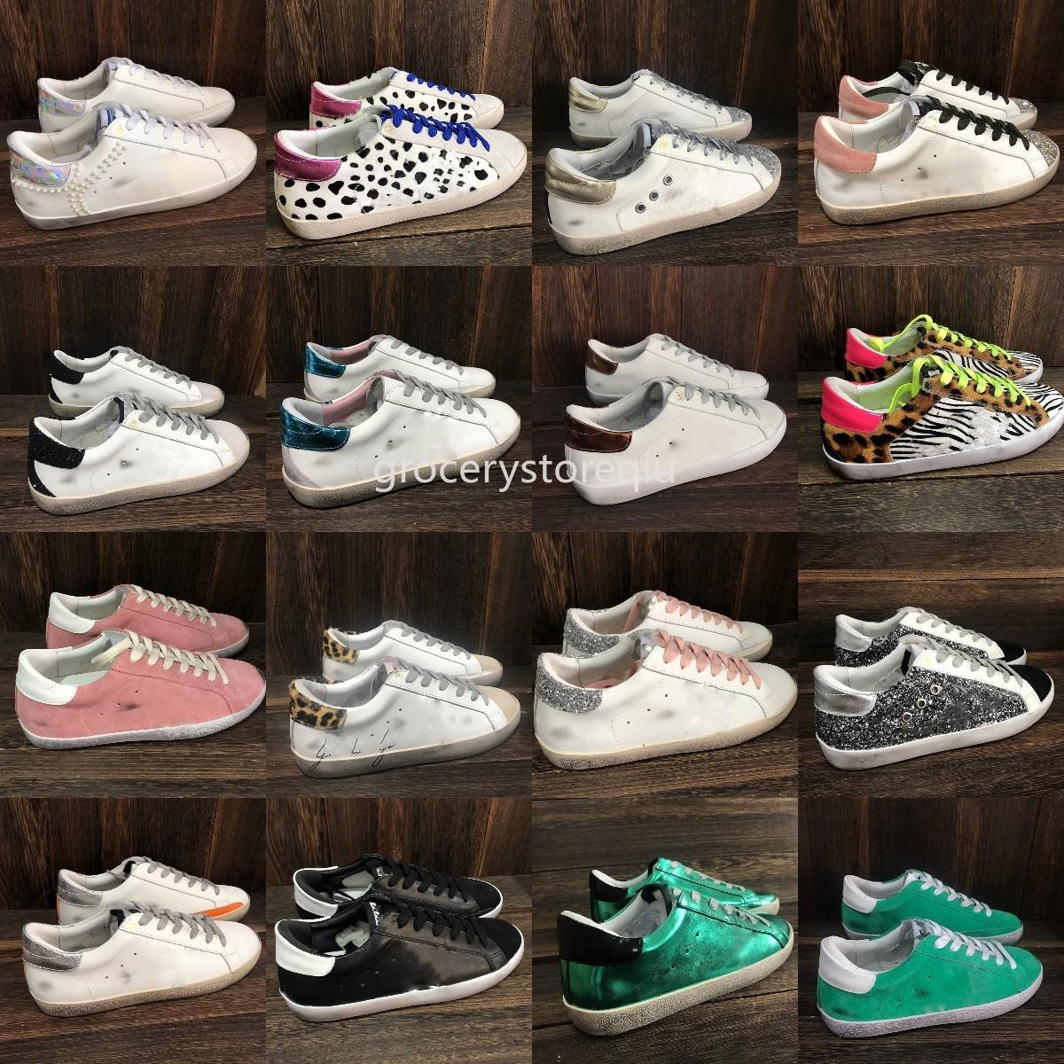 

2022 Designer Shoes WIth Box Women Shoes Shoe Luxury Golden Super Star Superstar Leopard Print Pink-Gold Glitter Cla GR golden/goose/sneaker, Star25