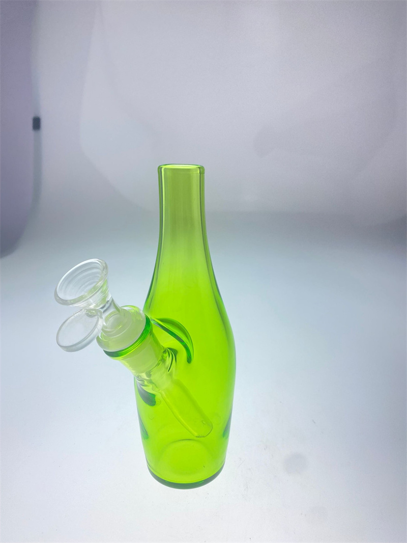 

Unique sake bottle with green and silver fume color new style welcome order