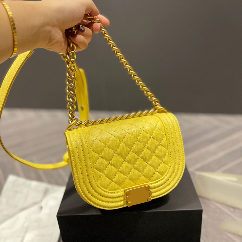 

22A Womens Classic Mini Flap Messenger Bags GHW Quilted Crossbody Shoulder Caviar Leather Vanity Cosmetic Case Pouch Outdoor Saoche Handbags, Box