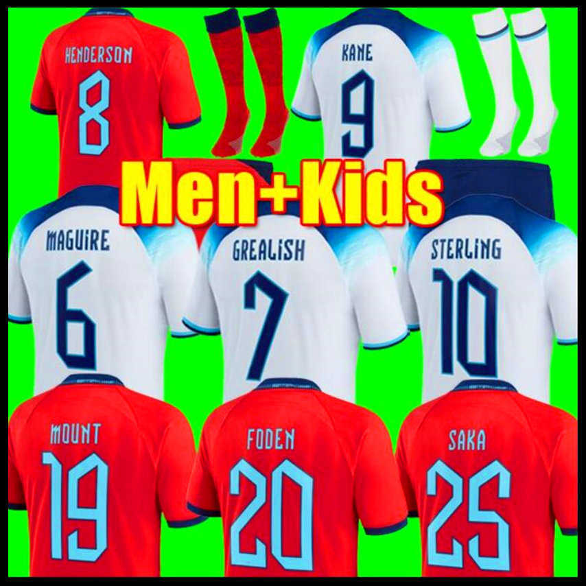 

2022 MEAD Angleterre soccer jerseys KANE STERLING RASHFORD SANCHO GREALISH MOUNT FODEN eNGLanDS football shirt World Cup YGDWR BELLINGHAM Men kids Womens uniform, Mens/kids kits