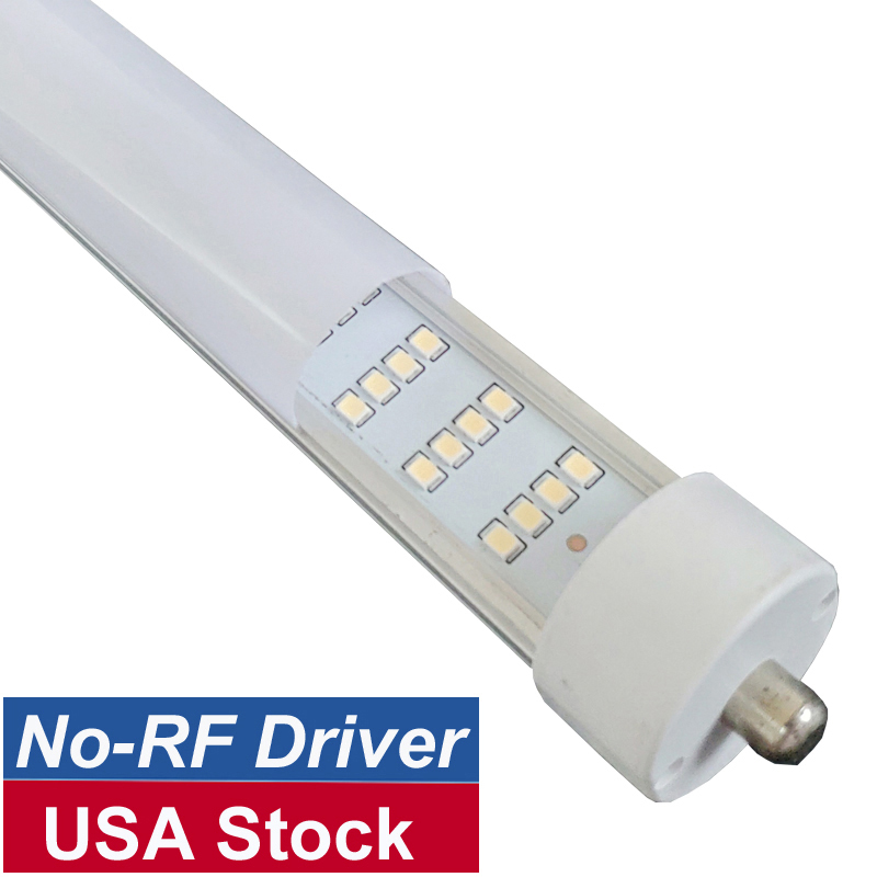 

8ft 144W R17D LED Tube Light 8 Foot Led Bulbs Shop Lights to Replace T8 Fluorescent Lighting Bulb 100-277V Input 14400LM Cold White 6000K Crestech