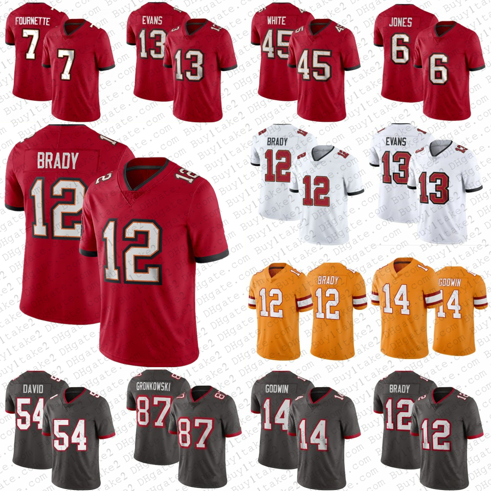 

Mike Evans 12 Tom Brady Bucs Football Jerseys 6 Julio Jones Rob Gronkowski Lavonte David Leonard Fournette Tampas Bays Devin White Buccaneeres Chris Godwin Vita Vea, Mens
