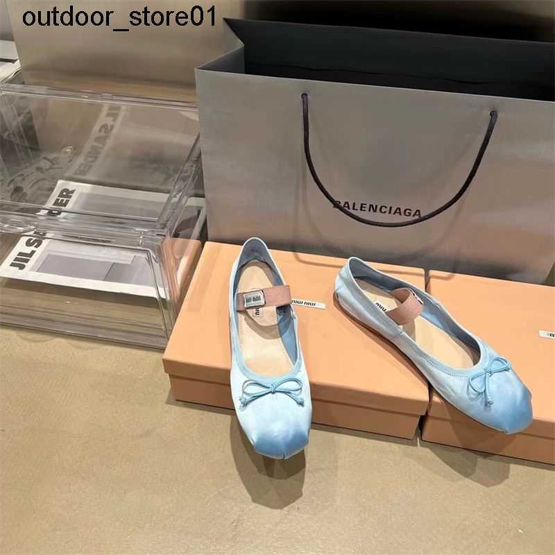 Chaussures habill￩es Designer miu confortable place sup￩rieur rose ballet chaussures femmes automne ￠ fond plat ￠ t￪te rond