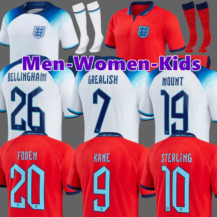 

2022 soccer jersey KANE STERLING RASHFORD SANCHO GREALISH MOUNT FODEN ENGlANDS ALEXANDER-ARNOLD SAKA 22 23 football shirt women men kids kit sets uniforms, 2022 women away