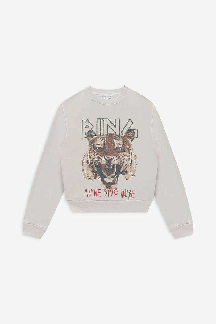 

2023Motion current Anine Bing French Women Sweatshirt Printing Fleece Designer Cotton Sweater Fashion Pullover Hoodie Motion current, Black