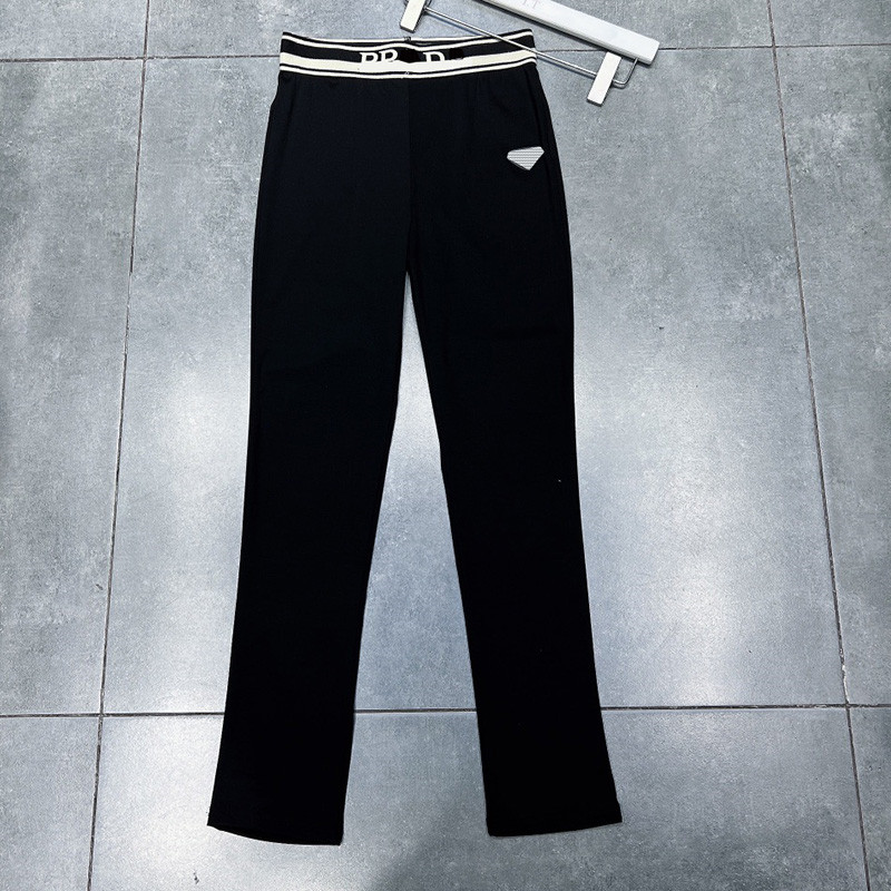 

Womens Slim Pants Autumn Spring Black Leggings Vintage Letters Webbing Tight Bottoming Trousers, Navy with label *