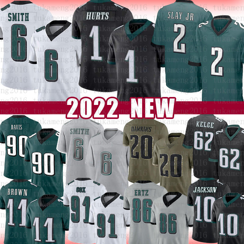 

Jalen Hurts Darius Slay Jr. Football Jersey DeVonta Smith Philadelphia Eagles A.J. Brown Jason Kelce Davis Mailata Goedert Nakobe Dean Brian Dawkins Miles Sanders, Mens jersey(hpi)