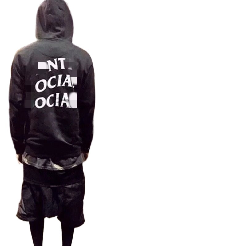 

couple casual loose sweater is matched with Japanese hip hop alphabet smiley face hooded top for both men and women, Blue