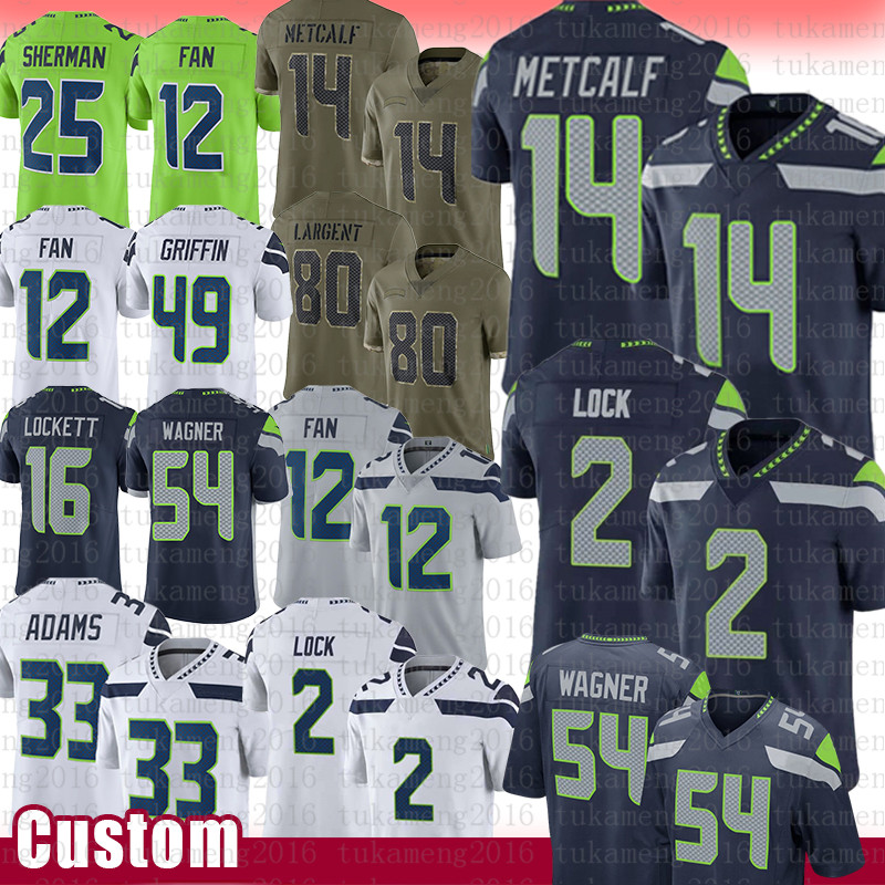 

DK Metcalf Football Jersey 12 FAN Drew Lock Bobby Wagner Jamal Adams Tyler Lockett Will Dissly Jordyn Brooks Kenneth Walker III Charles Cross Rashaad Penny, Mens jersey(hy)