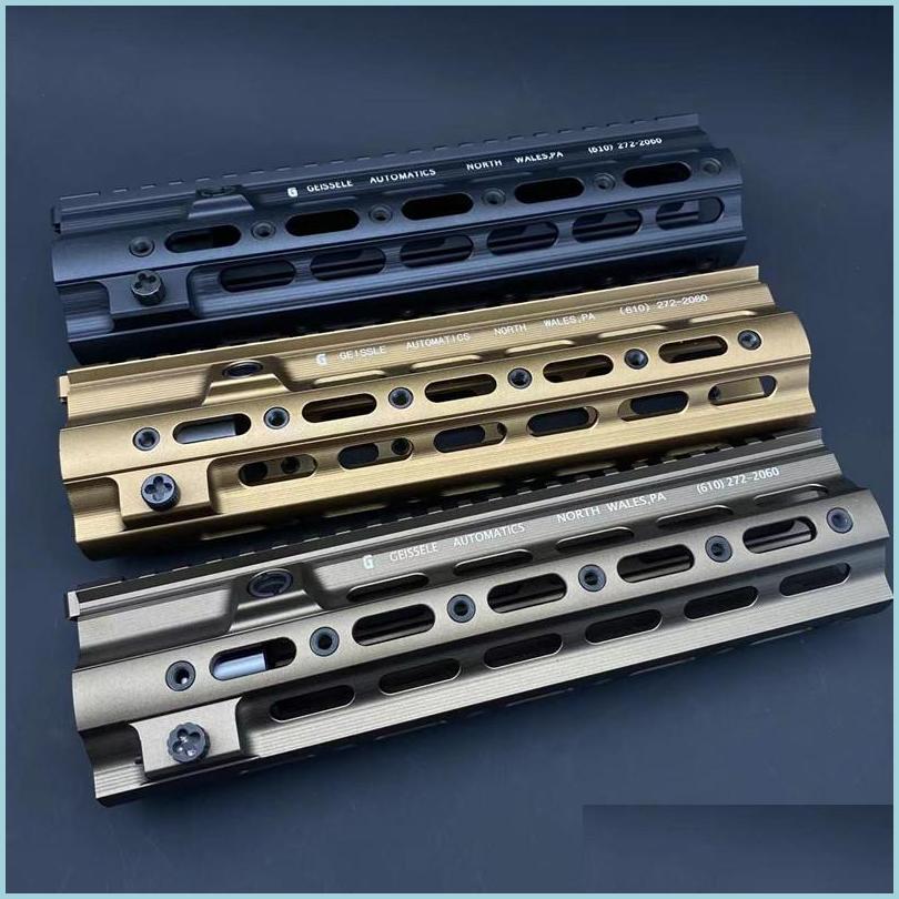 

Tactical Accessories Tactical Accessories 10.5 Inch Gel Ball Blaster Metal Smr Rail Handguard Ge Style For Hk416 Slim Float Picatinny Dhspe