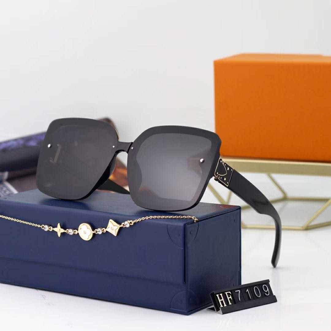 

Sunglasses 2022 Top quality sunglasses men and women sun glasses real Nylon Frame material with glass lenses Male sunglass #15