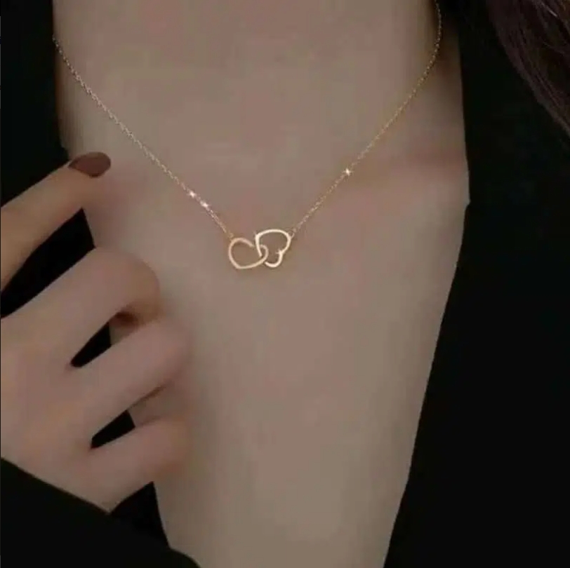 

New style originality Pendant Necklaces Double Heart Pendant Necklace