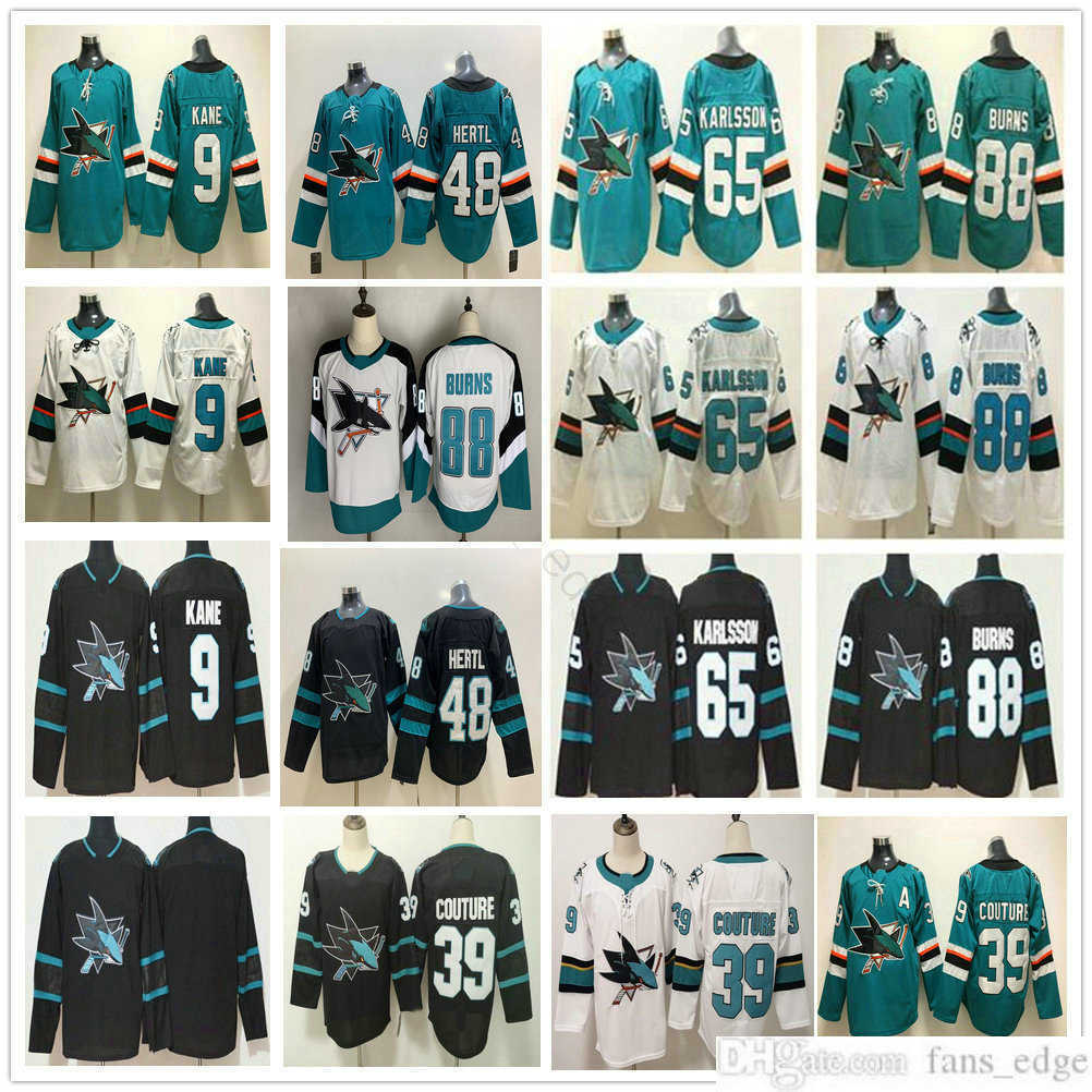 

Jersey San Jose Sharks 9 Evander Kane 39 Logan Couture 88 Brent Burns 48 Tomas Hertl 65 Erik Karlsson Green Black White Hockey''Nhl''Jerseys, Green men size s-xxxl