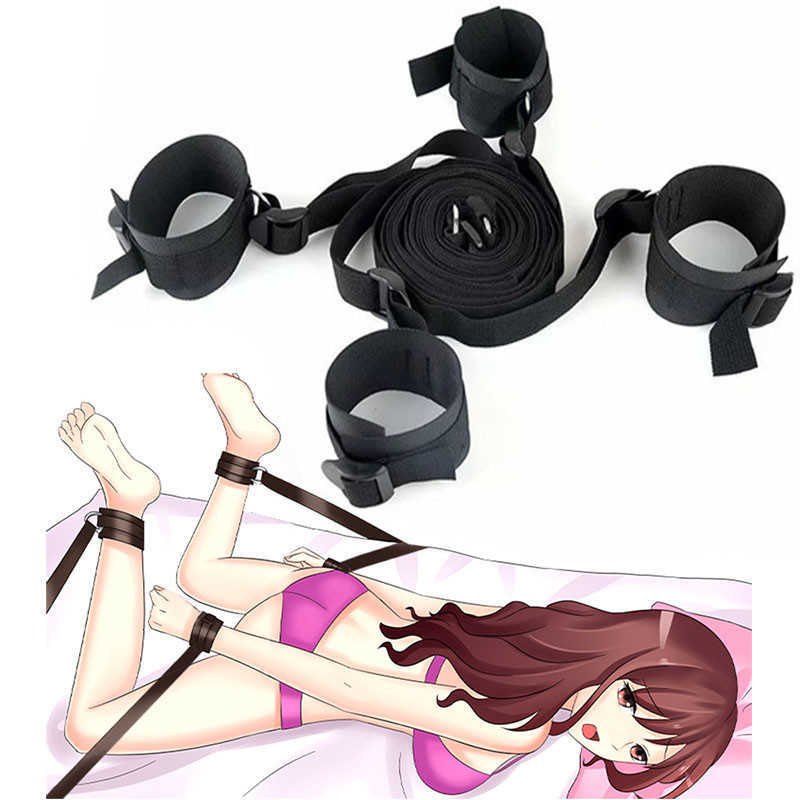 Massager bondage Toys Bdsm Handcuff Ankle Cuff Bondage System Erotic under Bed Restraint Strap Slave Open Leg Belt Sm Binding Kit Couple Flirt Se-image-810051027