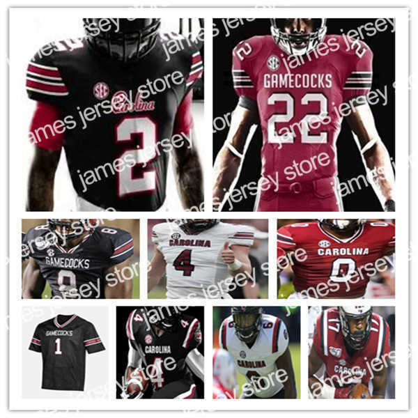 

American College Football Wear Custom College South Carolina Gamecocks Football Jersey Luke Doty Zeb Noland Jason Brown ZaQuandre White Kevin Harris Juju McDowell, Man black