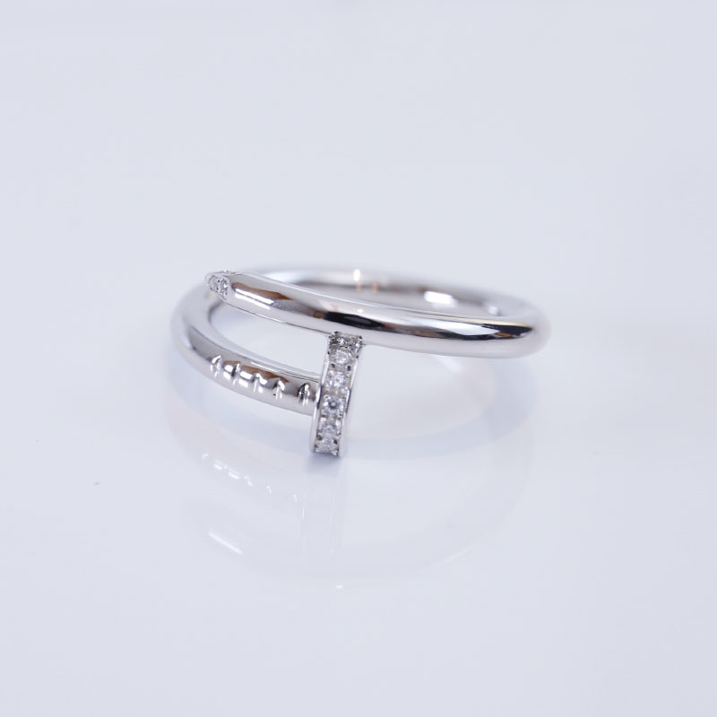

trendy 925 Sterling silver rings for women wedding ring with diamond top version