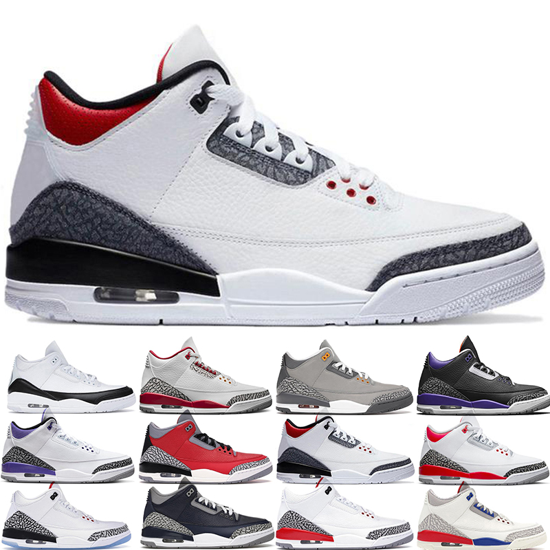 

Original Basketball Shoes 3 3s Black Cement Cool Grey Court Purple Fire Red Georgetown Laser Orange Medium Grey Tinker Unc Racer Blue Sports Sneakers Trainer Us 13, Dark iris