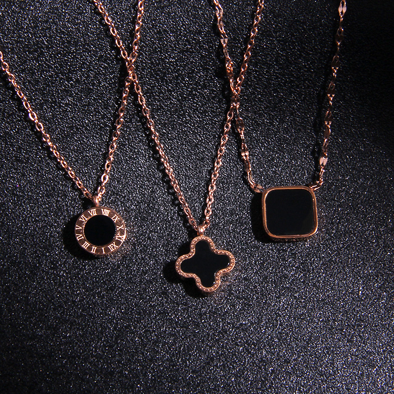 

designer necklace women diamond necklaces luxury jewellery Titanium steel Chain Gold-Plated Copper Pendant Never Fade Not Cause Allergic A101; Store/21621802