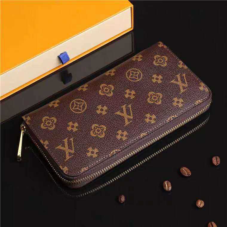 

2023 Single zipper Wallet Printed Clutch the most stylish way to carry around money cards and coins men leather purse card holder long business women wallets 60017, Customize