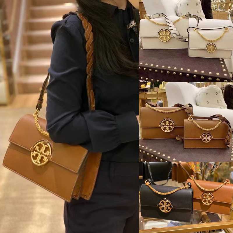 

designer bags torys shoulder handbags Style American Authentic Miller Women's Single Shoulder Messenger Flip Chain Organ TT, Dark green