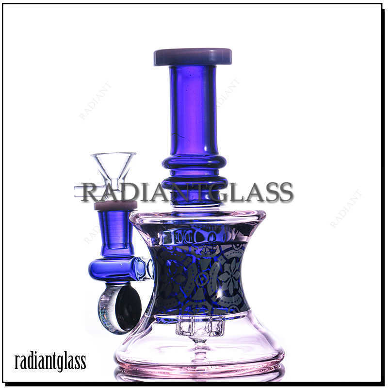 

9.8" Hookahs Straight bong Thick Glass Bongs MIni wholesale China with shower head percolator designed new